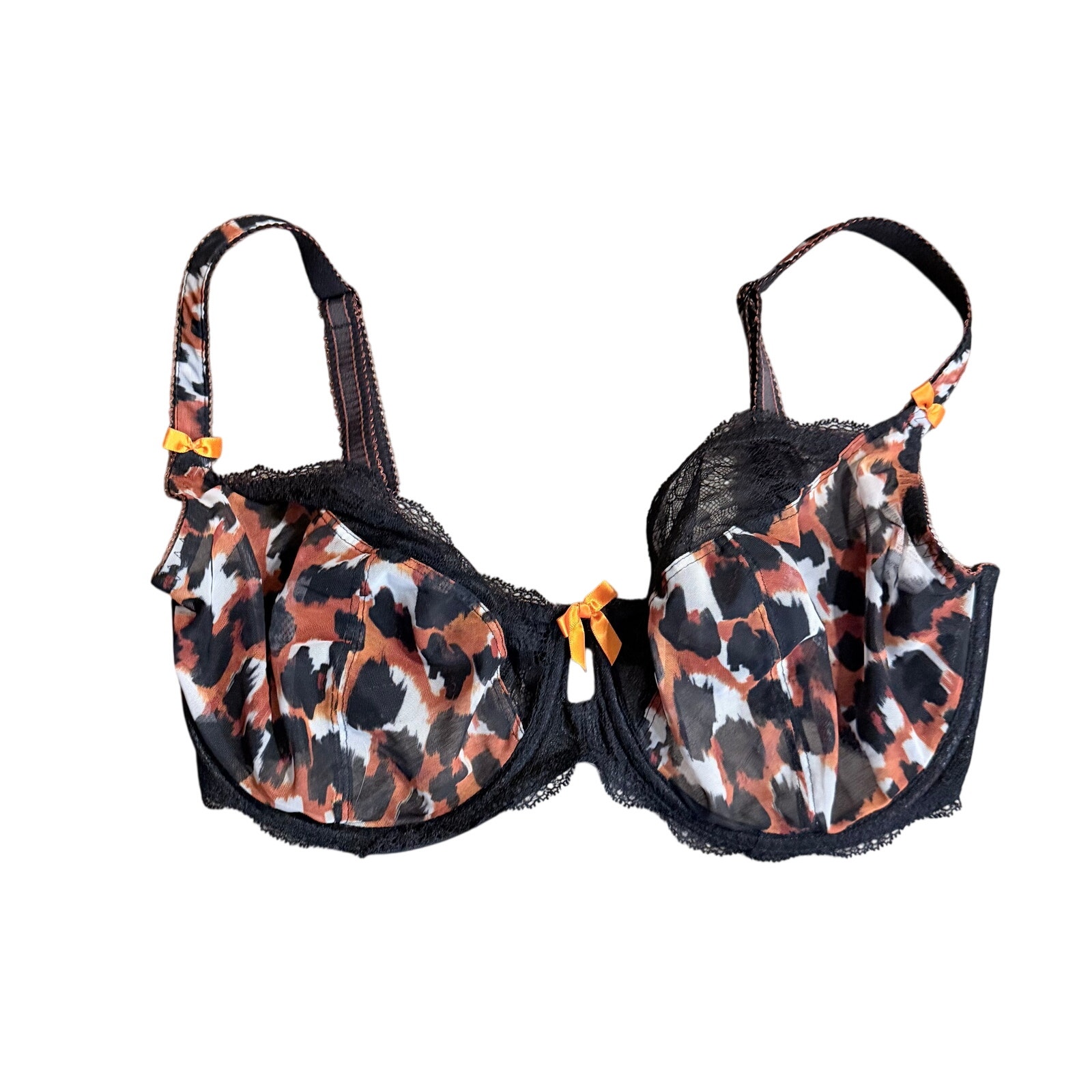 Freya Leopard Print Black Lace 36i Bra